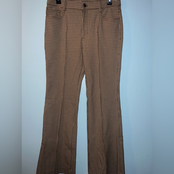 NWT - Five Pocket Flare Pants in Plaid Bi-Stretch - Picture 3 of 6